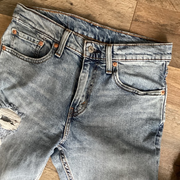 Levi's Mens 512 Light Blue Denim Jeans - Picture 6 of 7